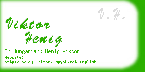 viktor henig business card